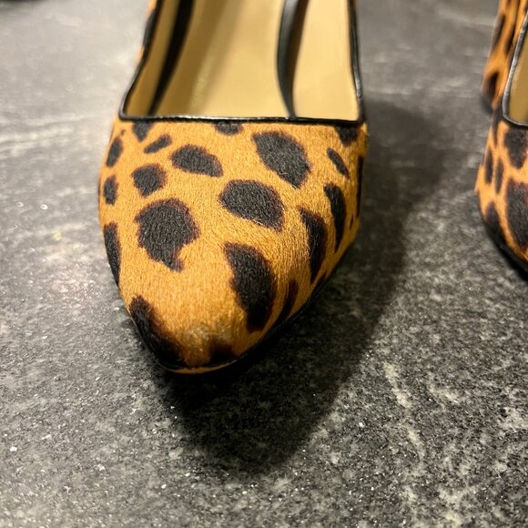 Vince Camuto Talise Leopard Print Pointed Block-Heel Pumps 6.5 - Picture 5 of 7